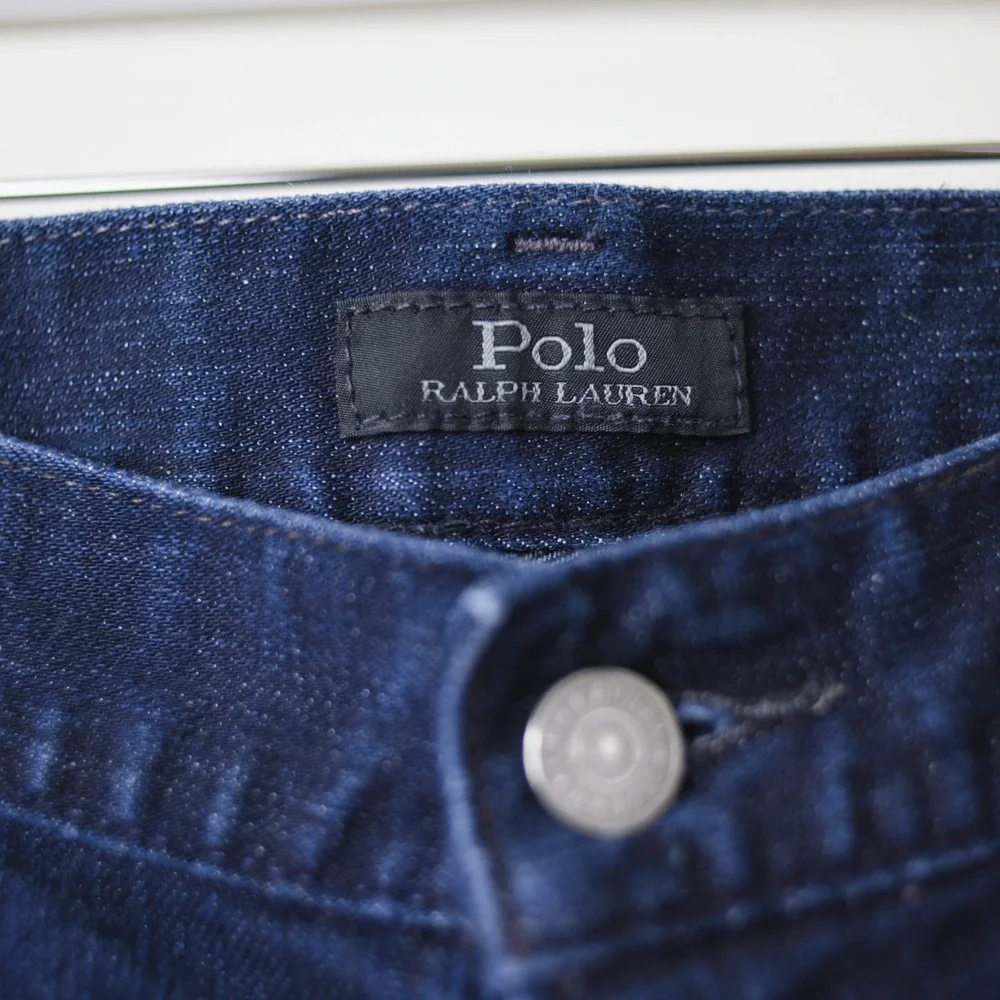 Polo Ralph Lauren Hampton Relaxed Straight Jeans Mens 36 x 32 Dark Blue Wash